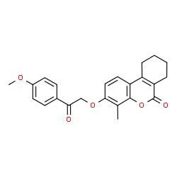 3-[2-(4-methoxyphenyl)-2-oxoethoxy]-4-methyl-7,8,9,10-tetrahydrobenzo[c]chromen-6-one Structure