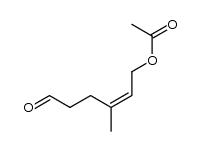 acetic acid (Z)-3-methyl-6-oxo-hex-2-enyl ester Structure