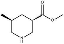 3-Piperidinecarboxylicacid,5-methyl-,methylester,(3S,5S)-(9CI)结构式