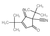 2,5-dioxo-1,3-ditert-butyl-cyclopent-3-ene-1-carbonitrile structure