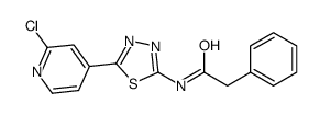 N-[5-(2-chloropyridin-4-yl)-1,3,4-thiadiazol-2-yl]-2-phenylacetamide Structure