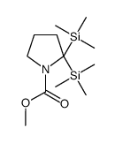 N-methoxycarbonyl-2,2-bis(trimethylsilyl)pyrrolidine结构式