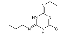 2-N-butyl-6-chloro-4-N-ethyl-1,3,5-triazine-2,4-diamine结构式