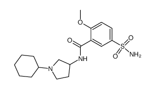 N-(1-Cyclohexyl-3-pyrrolidinyl)-2-methoxy-5-sulfamoylbenzamide Structure