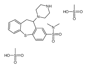 N,N-dimethyl-5-piperazin-1-yl-5,6-dihydrobenzo[b][1]benzothiepine-3-sulfonamide,methanesulfonic acid结构式