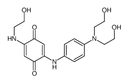 2-[[4-[bis(2-hydroxyethyl)amino]phenyl]amino]-5-[(2-hydroxyethyl)amino]cyclohexa-2,5-diene-1,4-dione structure