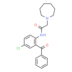 2-(azepan-1-yl)-N-[4-chloro-2-(phenylcarbonyl)phenyl]acetamide Structure