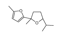2-methyl-5-[(2R,5R)-2-methyl-5-propan-2-yloxolan-2-yl]furan Structure