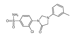 3-chloro-4-[3-(3-methylphenyl)-5-oxoimidazolidin-1-yl]benzenesulfonamide Structure