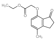 Acetic acid,2-[(2,3-dihydro-7-methyl-3-oxo-1H-inden-4-yl)oxy]-, ethyl ester Structure