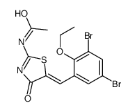 N-[5-[(3,5-dibromo-2-ethoxyphenyl)methylidene]-4-oxo-1,3-thiazol-2-yl]acetamide Structure
