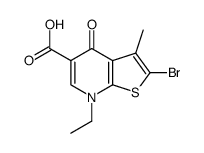 2-Bromo-7-ethyl-4,7-dihydro-3-methyl-4-oxothieno[2,3-b] -pyridine-5-carboxylic acid结构式