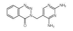 8-[(2,4-diaminopyrimidin-5-yl)methyl]-8,9,10-triazabicyclo[4.4.0]deca-1,3,5,9-tetraen-7-one structure