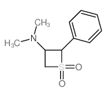 N,N-dimethyl-1,1-dioxo-2-phenyl-thietan-3-amine structure
