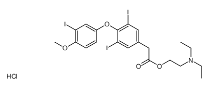 2-(diethylamino)ethyl 2-[3,5-diiodo-4-(3-iodo-4-methoxyphenoxy)phenyl]acetate,hydrochloride结构式