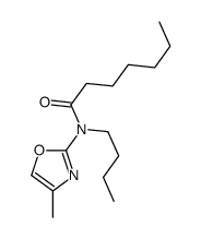 N-butyl-N-(4-methyl-1,3-oxazol-2-yl)heptanamide结构式