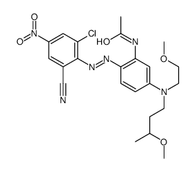 N-[2-[(2-chloro-6-cyano-4-nitrophenyl)azo]-5-[(3-methoxybutyl)(2-methoxyethyl)amino]phenyl]acetamide Structure