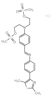 4-[[4-(2,5-dimethyl-1,3-thiazol-4-yl)phenyl]iminomethyl]-N,N-bis(2-methylsulfonyloxyethyl)aniline结构式
