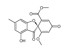 (+)-4-Hydroxy-6'-methoxy-6-methyl-3,4'-dioxospiro[benzofuran-2(3H),1'-[2,5]cyclohexadiene]-2'-carboxylic acid methyl ester结构式