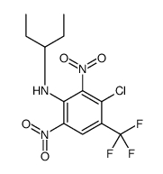 3-chloro-2,6-dinitro-N-pentan-3-yl-4-(trifluoromethyl)aniline结构式