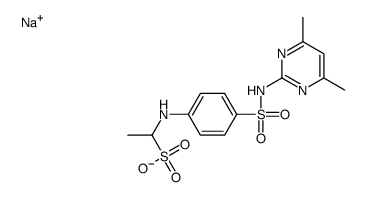 sodium 1-[[4-[[(4,6- dimethyl-2-pyrimidinyl)amino]sulphonyl]phenyl]amino]ethanesulphonate结构式