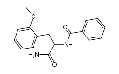 DL-N-Benzoyl-η-o-methoxy-phenylalaninamid结构式