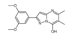 Pyrazolo[1,5-a]pyrimidin-7-ol, 2-(3,5-dimethoxyphenyl)-5,6-dimethyl- (9CI)结构式