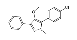 5-(4-chlorophenyl)-4-methoxy-1-methyl-3-phenylpyrazole结构式