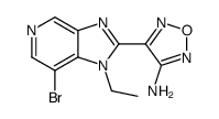 4-(7-Bromo-1-ethyl-1H-imidazo[4,5-c]pyridin-2-yl)-furazan-3-ylamine structure