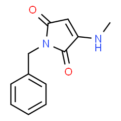 1H-Pyrrole-2,5-dione, 3-(methylamino)-1-(phenylmethyl)- (9CI) structure