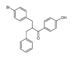 2-benzyl-3-(4-bromophenyl)-1-(4-hydroxyphenyl)propan-1-one结构式