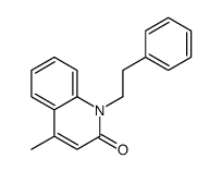 4-methyl-1-(2-phenylethyl)quinolin-2-one结构式