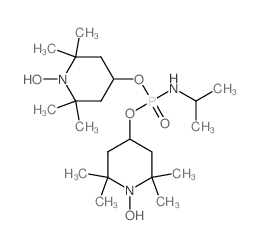 N-[bis[(1-hydroxy-2,2,6,6-tetramethyl-4-piperidyl)oxy]phosphoryl]propan-2-amine结构式