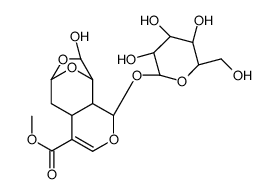 (1S,8R)-1α-(β-D-Glucopyranosyloxy)-4aα,5,6,8,9,9aα-hexahydro-8-hydroxy-6β,9β-epoxy-1H-pyrano[3,4-d]oxepine-4-carboxylic acid methyl ester结构式