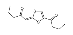 1-(4-butanoyl-1,3-dithiol-2-ylidene)pentan-2-one Structure