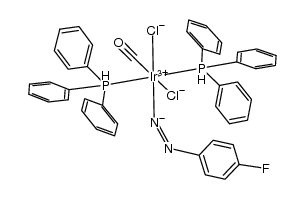 [IrCl2(p-N2C6H4F)(CO)(PPh3)2] Structure