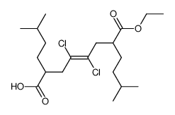 (Z)-4,5-Dichloro-2,7-bis-(3-methyl-butyl)-oct-4-enedioic acid monoethyl ester Structure
