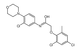 N-(3-chloro-4-morpholin-4-ylphenyl)-2-(2,4-dichloro-6-methylphenoxy)acetamide结构式