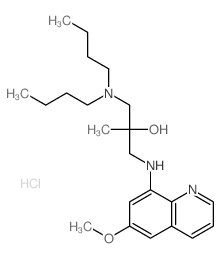 1-(dibutylamino)-3-[(6-methoxyquinolin-8-yl)amino]-2-methyl-propan-2-ol结构式