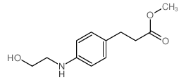 Benzenepropanoic acid,4-[(2-hydroxyethyl)amino]-, methyl ester结构式