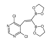 5-(2,2-bis-[1,3,2]dioxaborolan-2-yl-vinyl)-4,6-dichloro-pyrimidine结构式