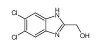 5,6-Dichloro-2-(hydroxymethyl)benzimidazole结构式