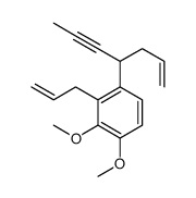 1-hept-1-en-5-yn-4-yl-3,4-dimethoxy-2-prop-2-enylbenzene结构式