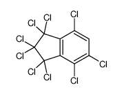 1,1,2,2,3,3,4,5,7-nonachloroindene Structure