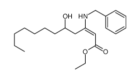 ethyl 3-(benzylamino)-5-hydroxydodec-2-enoate结构式