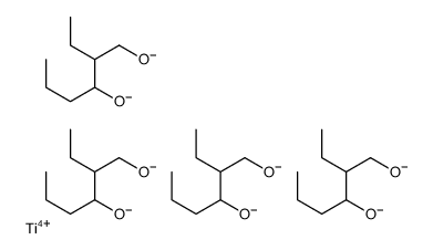 tetrahydrogen tetrakis[2-ethylhexane-1,3-diolato(2-)-O,O']titanate(4-)结构式
