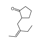 2-(2-ethylbut-2-enyl)cyclopentan-1-one结构式