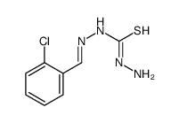 1-amino-3-[(2-chlorophenyl)methylideneamino]thiourea Structure