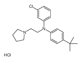 N-(4-tert-butylphenyl)-3-chloro-N-(2-pyrrolidin-1-ylethyl)aniline,hydrochloride结构式
