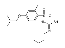 1-butyl-3-[2-methyl-4-(2-methylpropoxy)phenyl]sulfonylthiourea结构式